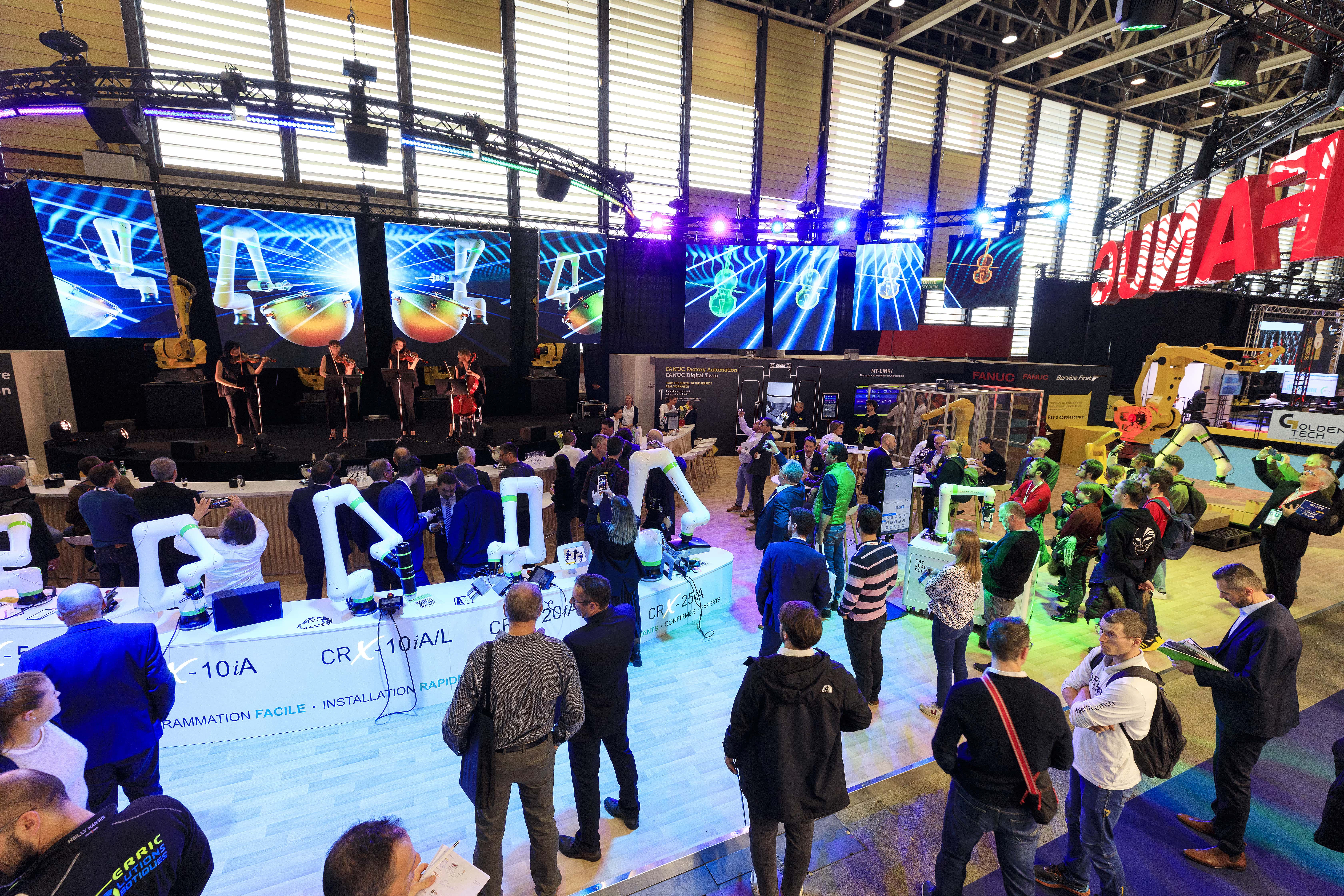 Stand FANUC au salon Global Industrie 2023. 